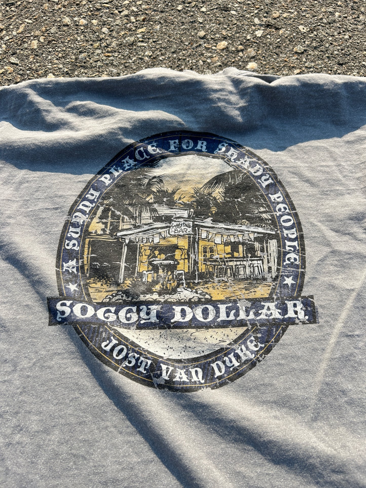 Vintage Distressed Soggy Dollar Bar Tee (L)