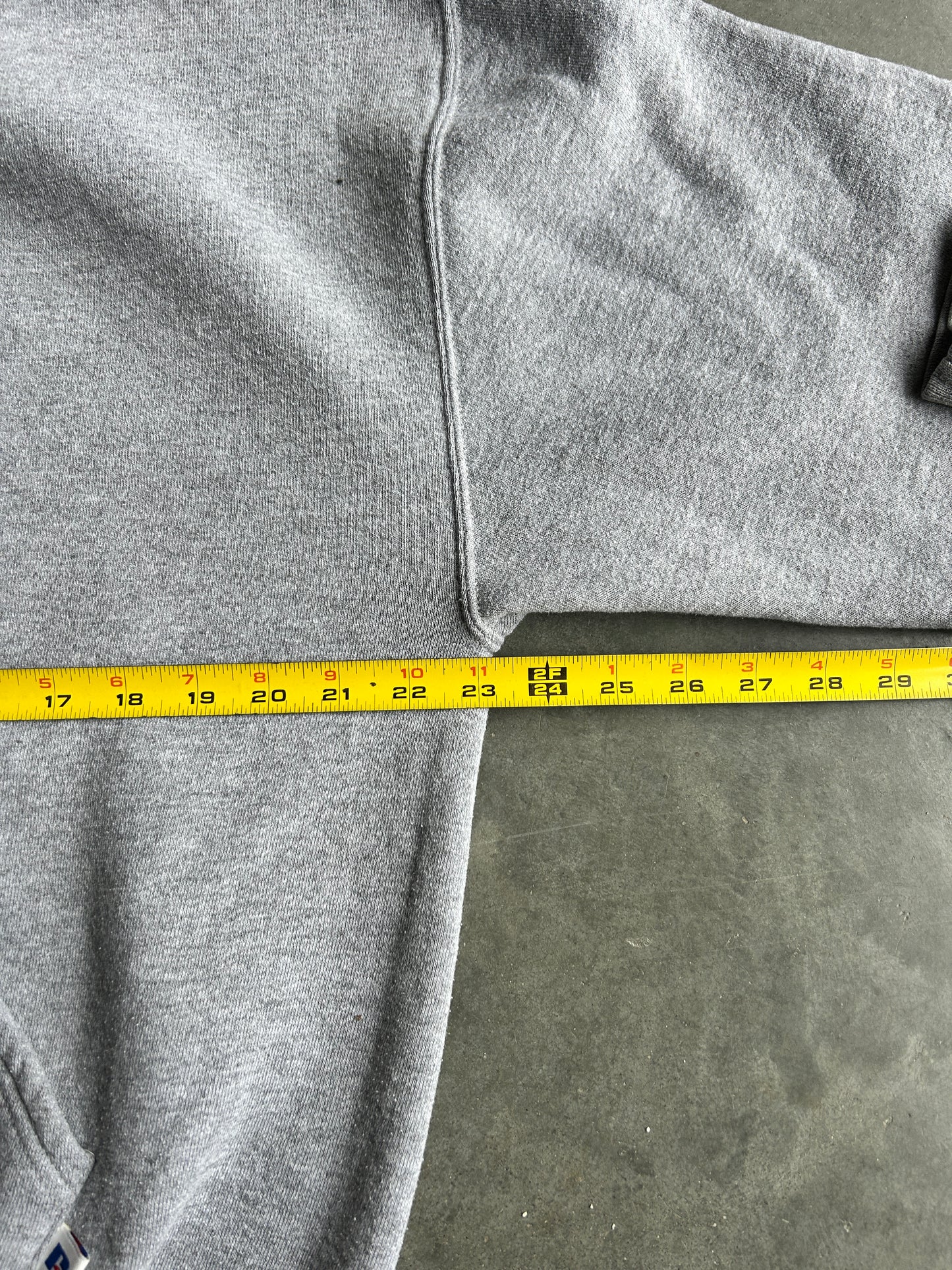 Vintage Russell Grey Blank Hoodie (L)