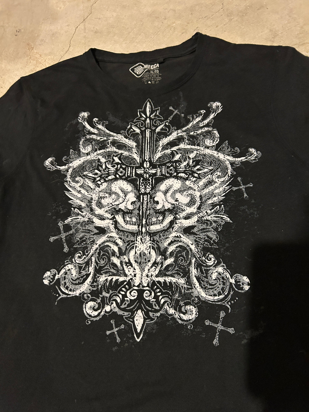 Y2K Black Mecca Skull Tee (XL)