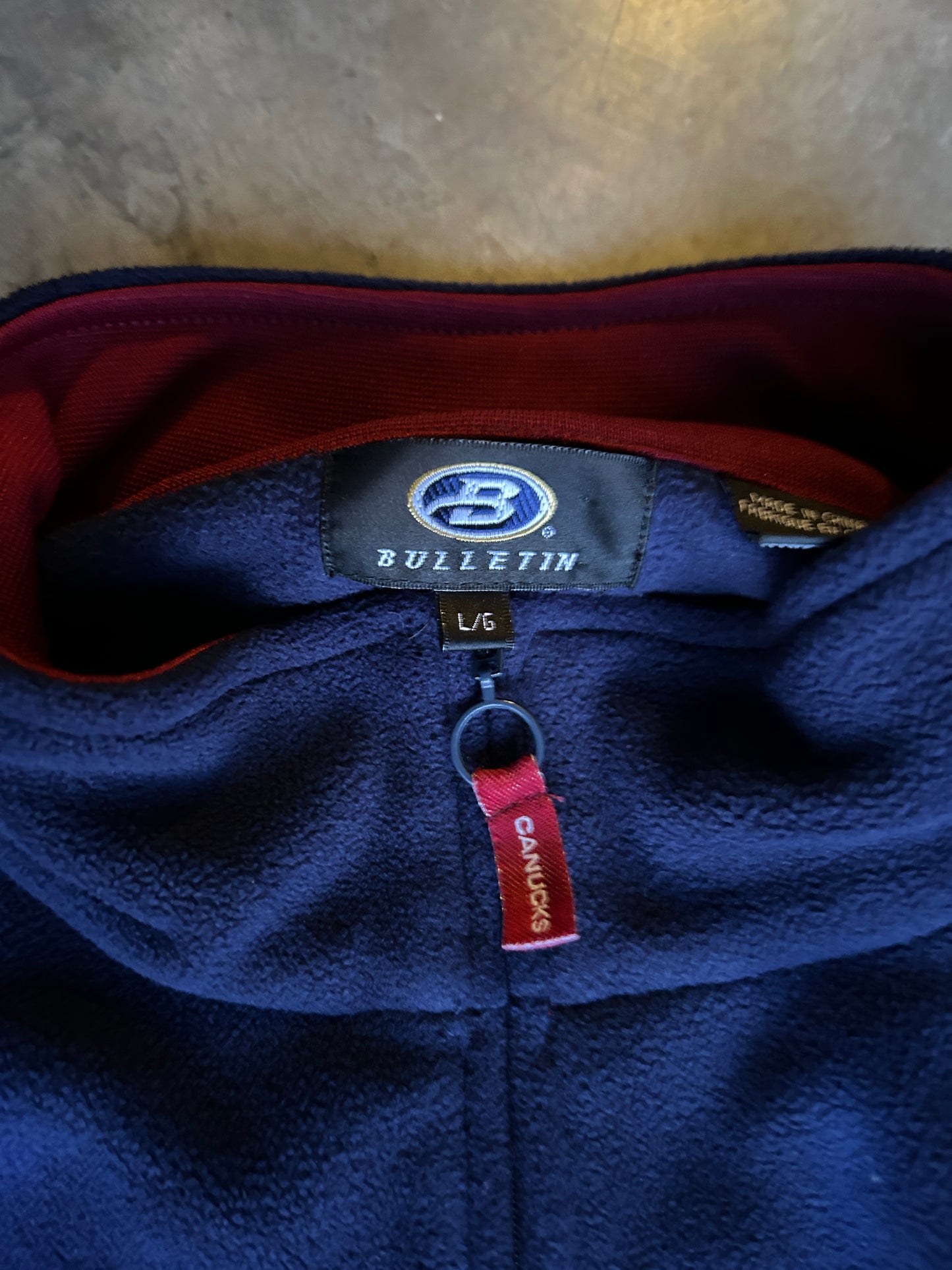 Vintage Vancouver Canucks Fleece Zip Sweater (L)