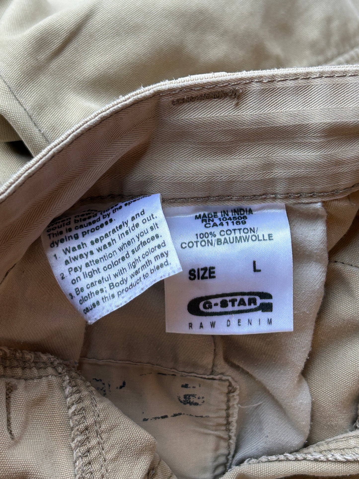 Y2K GStar Tan Cargo Shorts (36W)
