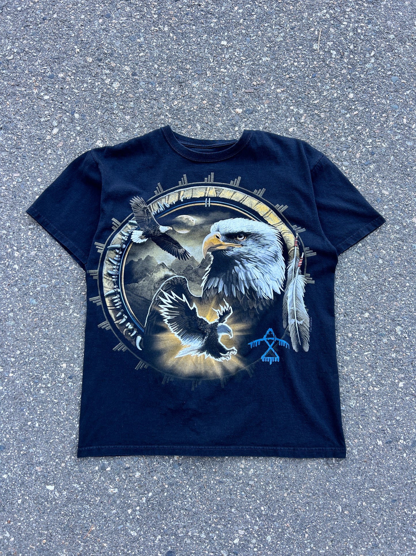 2011 Liquid Blue Eagle Print Tee (XL)