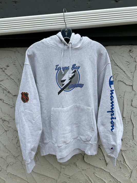 Heavy Grey Tampa Bay Lighting Champion Hoodie (L)