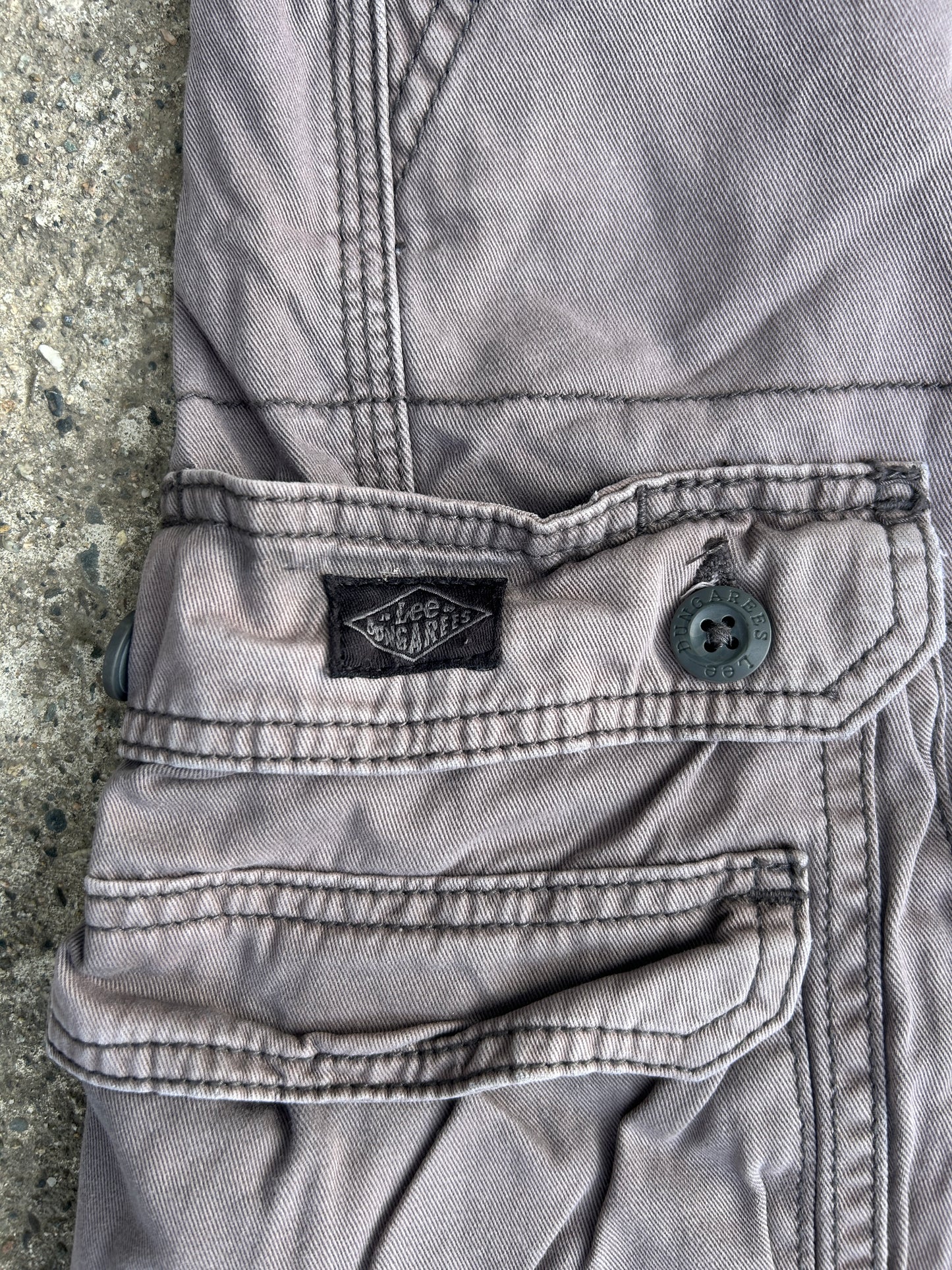 Beige Lee Dungarees Shorts (34W)