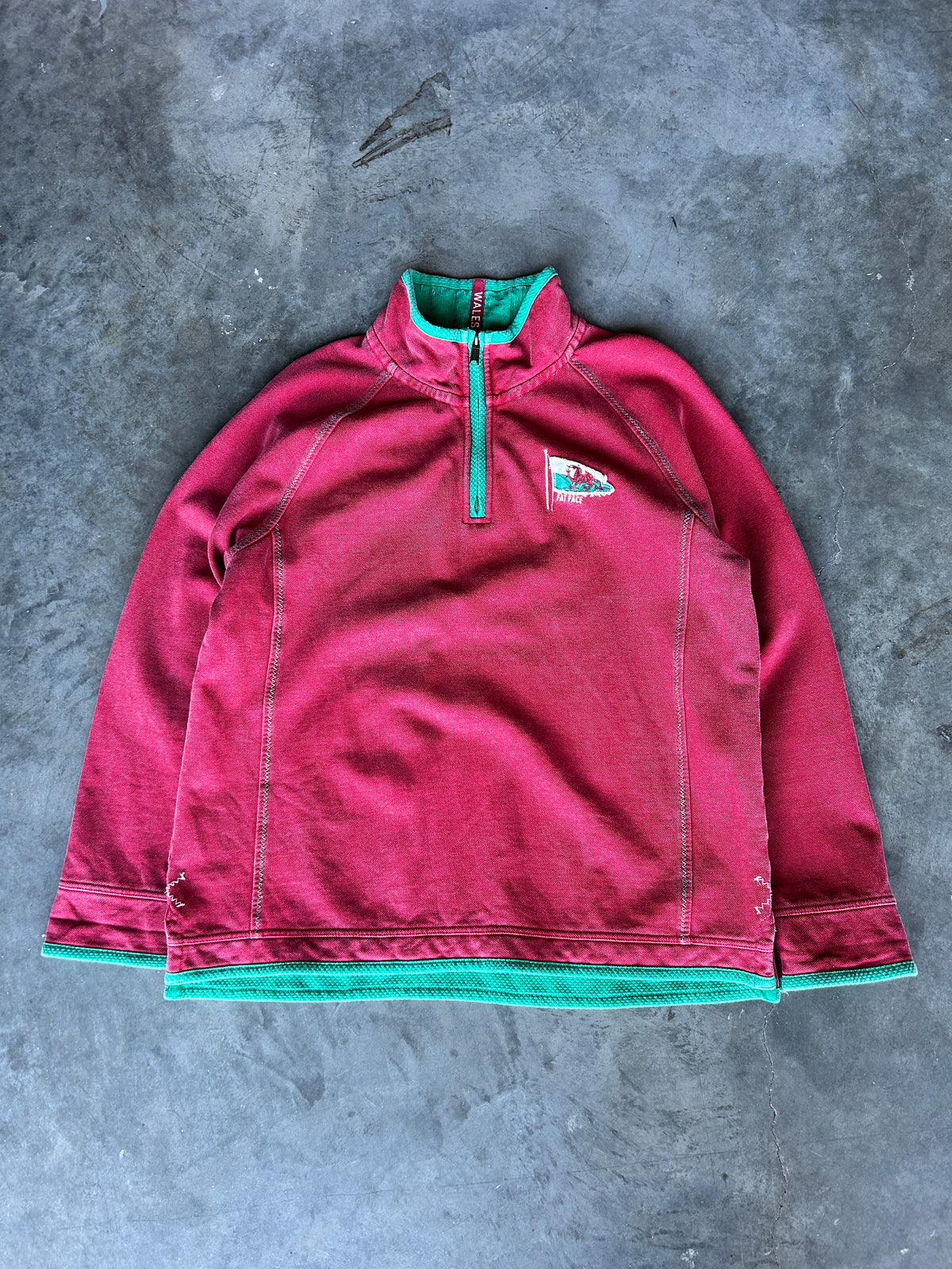 Vintage 1988 Wales Quarter Zip Sweater (XL)