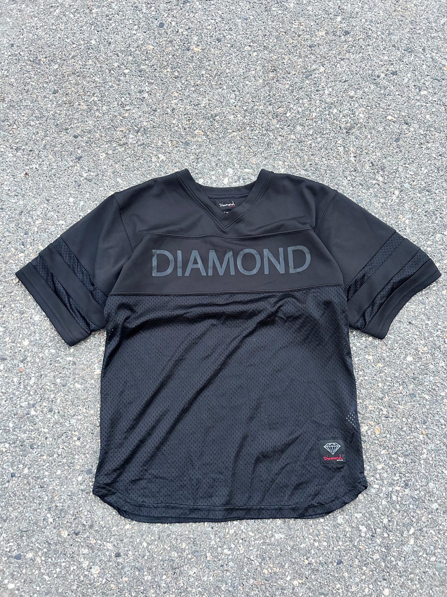 Y2K Black Mesh Diamond Supply Co Jersey (M)