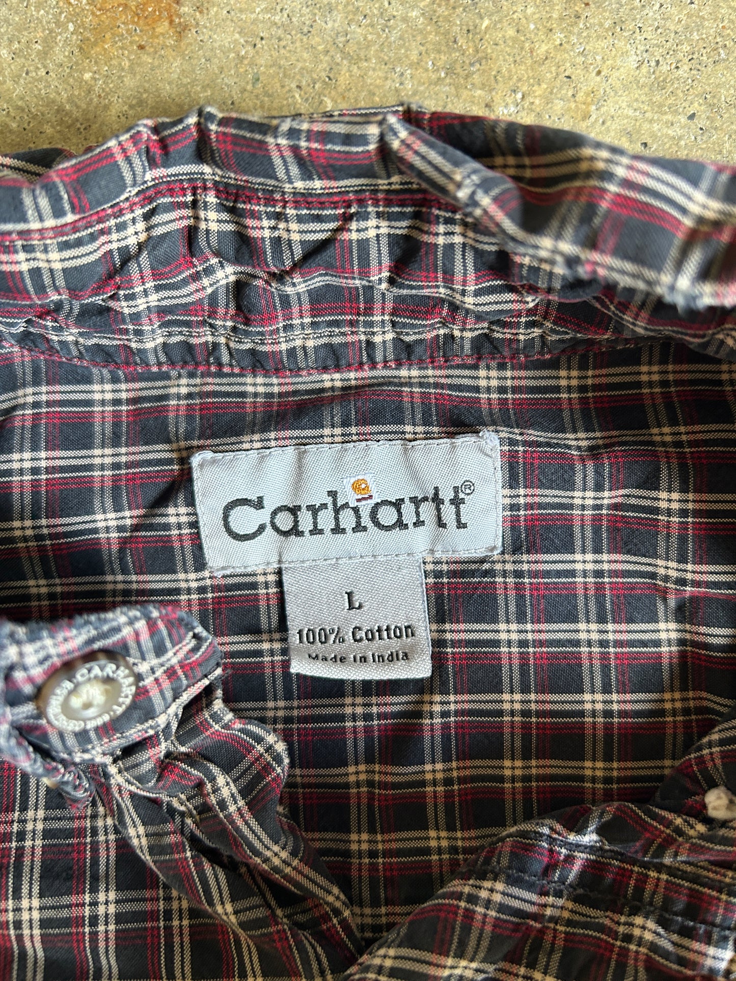 Vintage Carhartt Plaid Button Up (L)