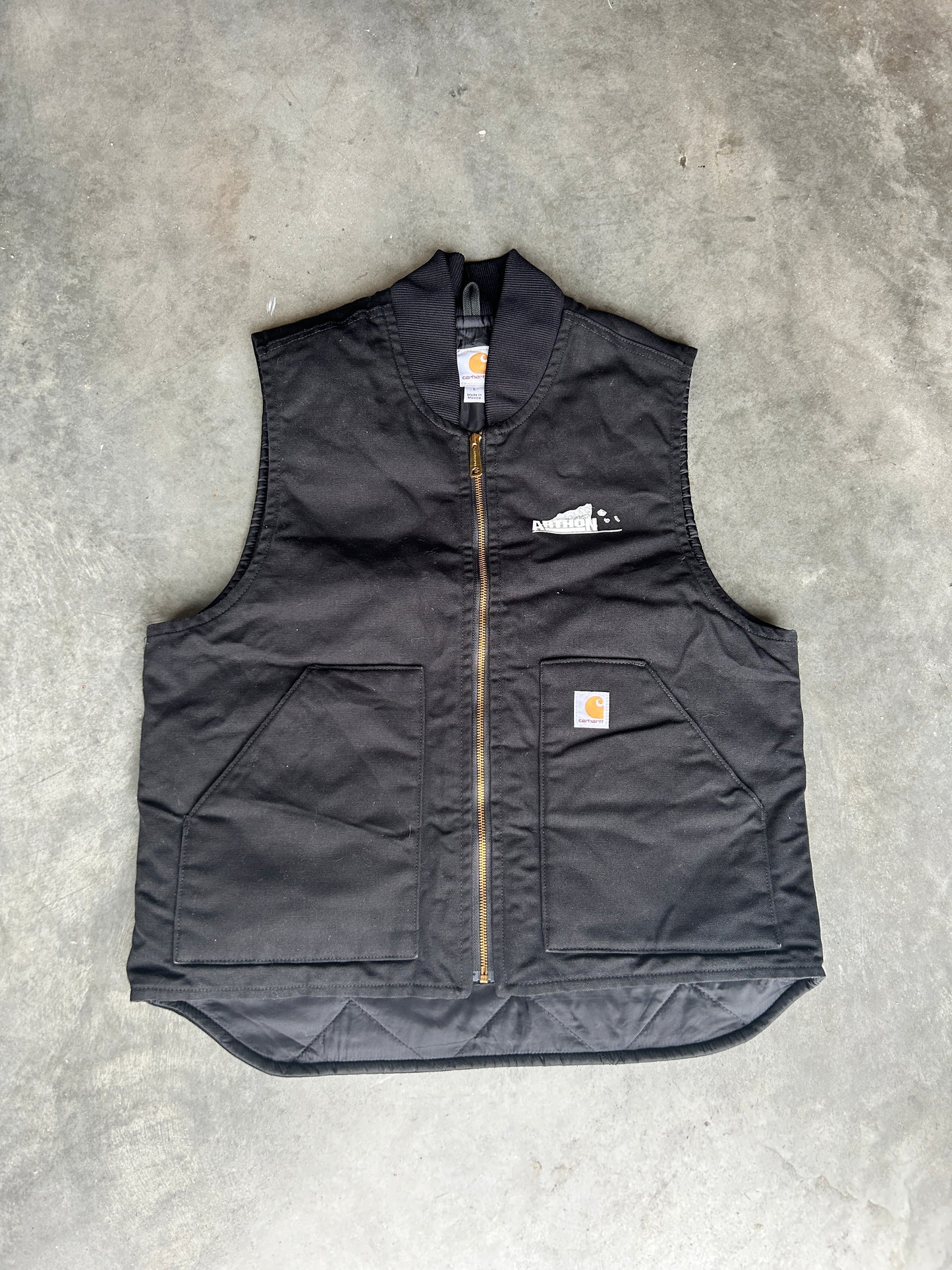 Black Carhartt Insulated Zip Vest (L)