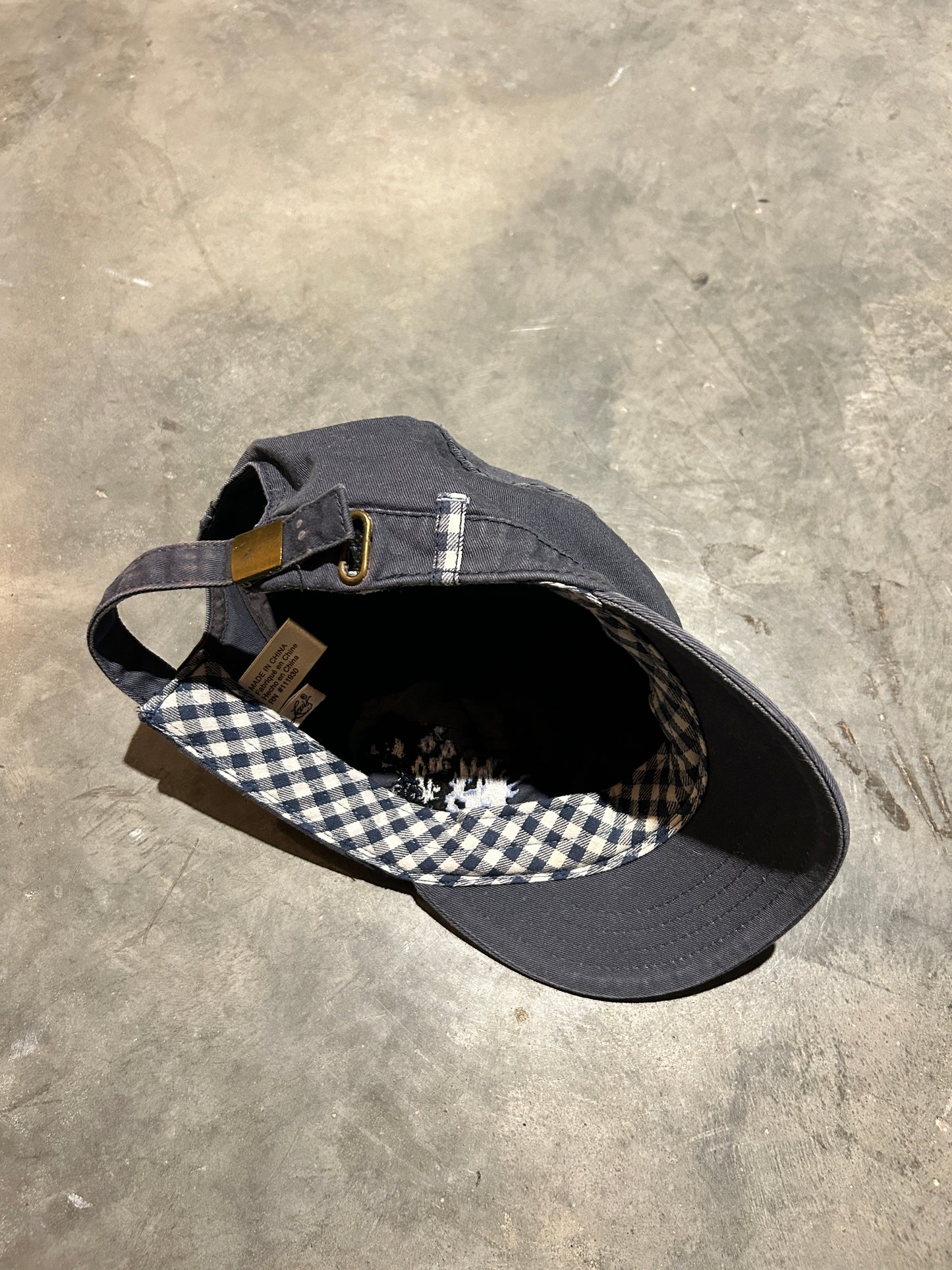 Y2K Embroidered Navy Blue Cadet Cap