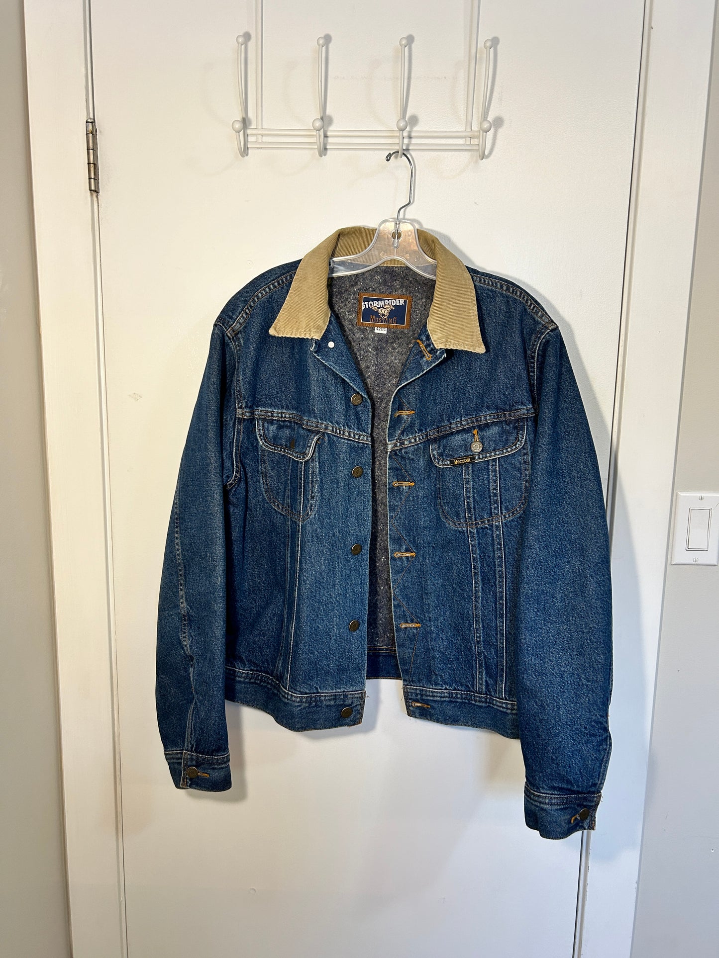 Mustang Stormrider Blanket Lined Denim Jacket (L)