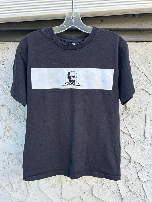Vintage Skates Skull Logo Skateboarding Tee (M)