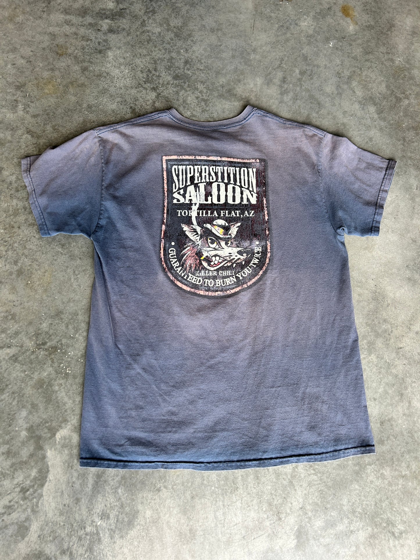 Crazy Faded Vintage Superstition Saloon Tee (XL)