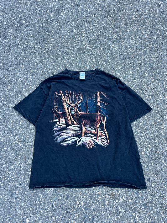 Vintage Winter Deer Nature Tee (2XL)