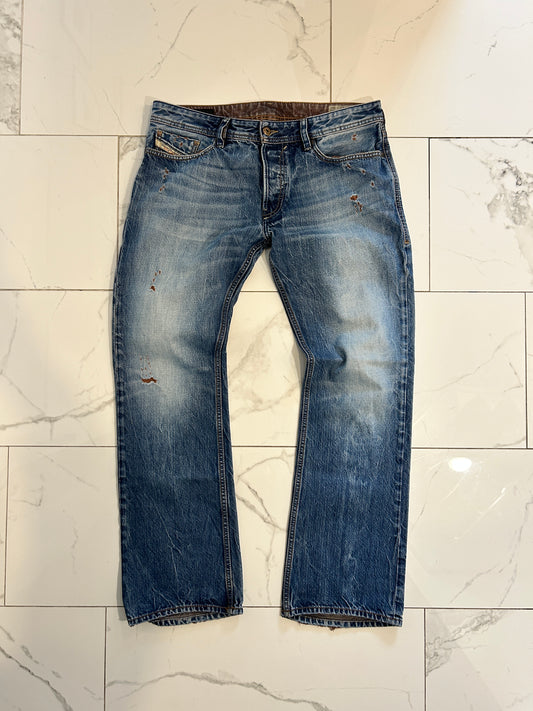 Vintage Diesel Brown Distressing Jeans (33x30)