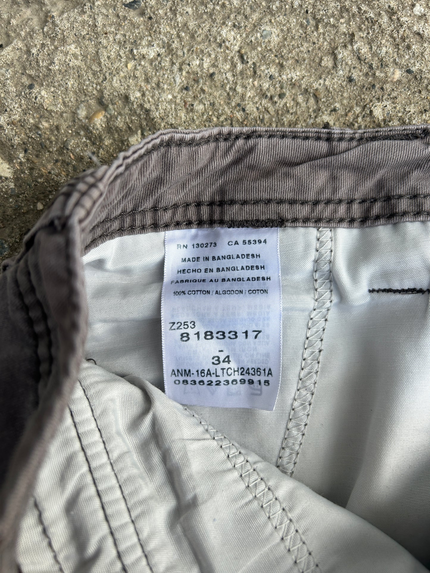 Beige Lee Dungarees Shorts (34W)