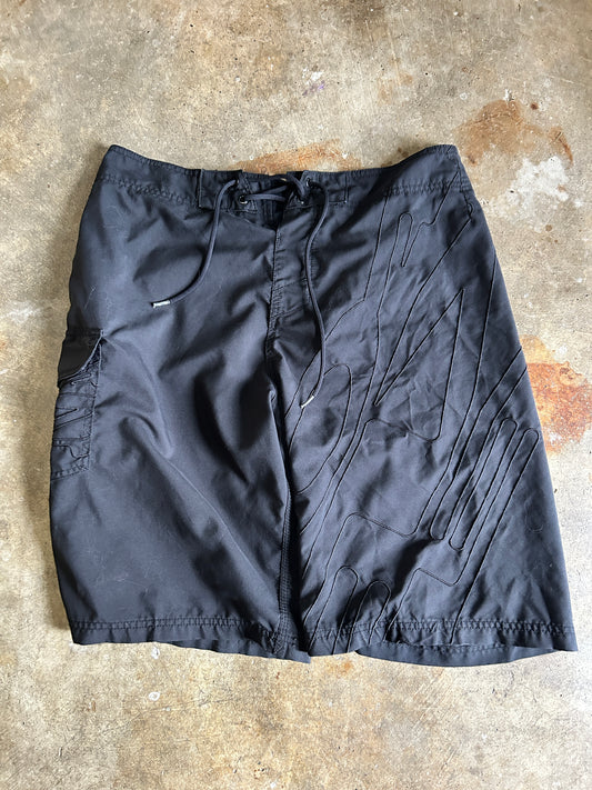 Y2K Black Oakley Board Shorts (34W)