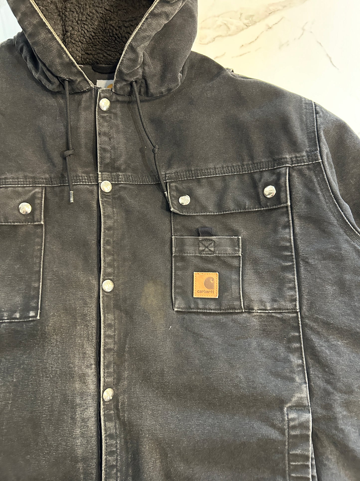 Vintage Sherpa Lined Carhartt Utility Coat (XL)