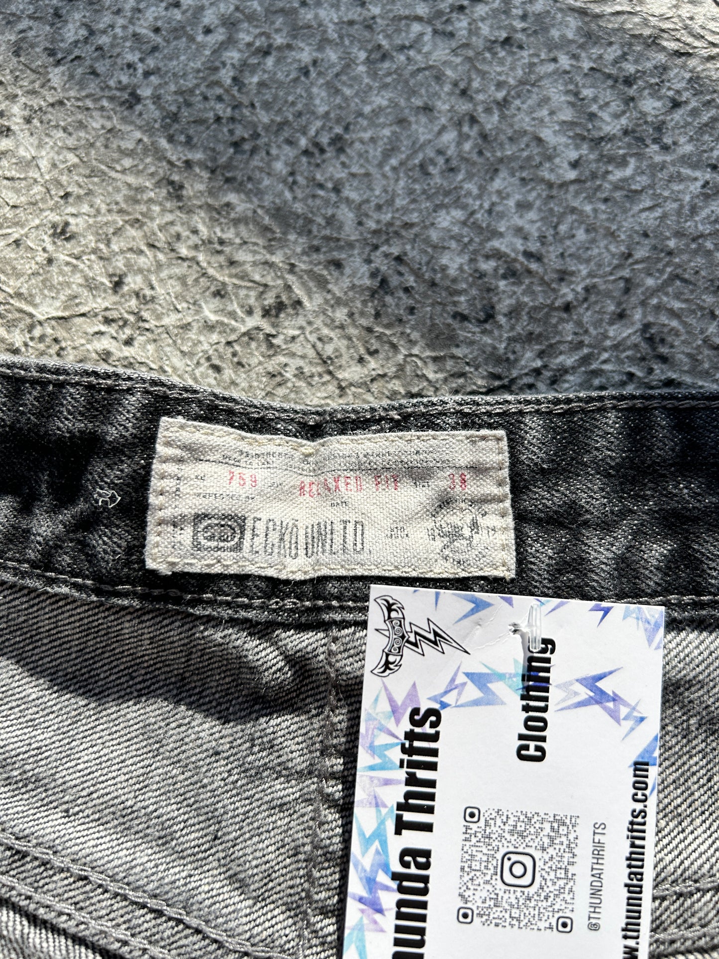 Y2K Ecko Unltd Black Jeans (38x32)