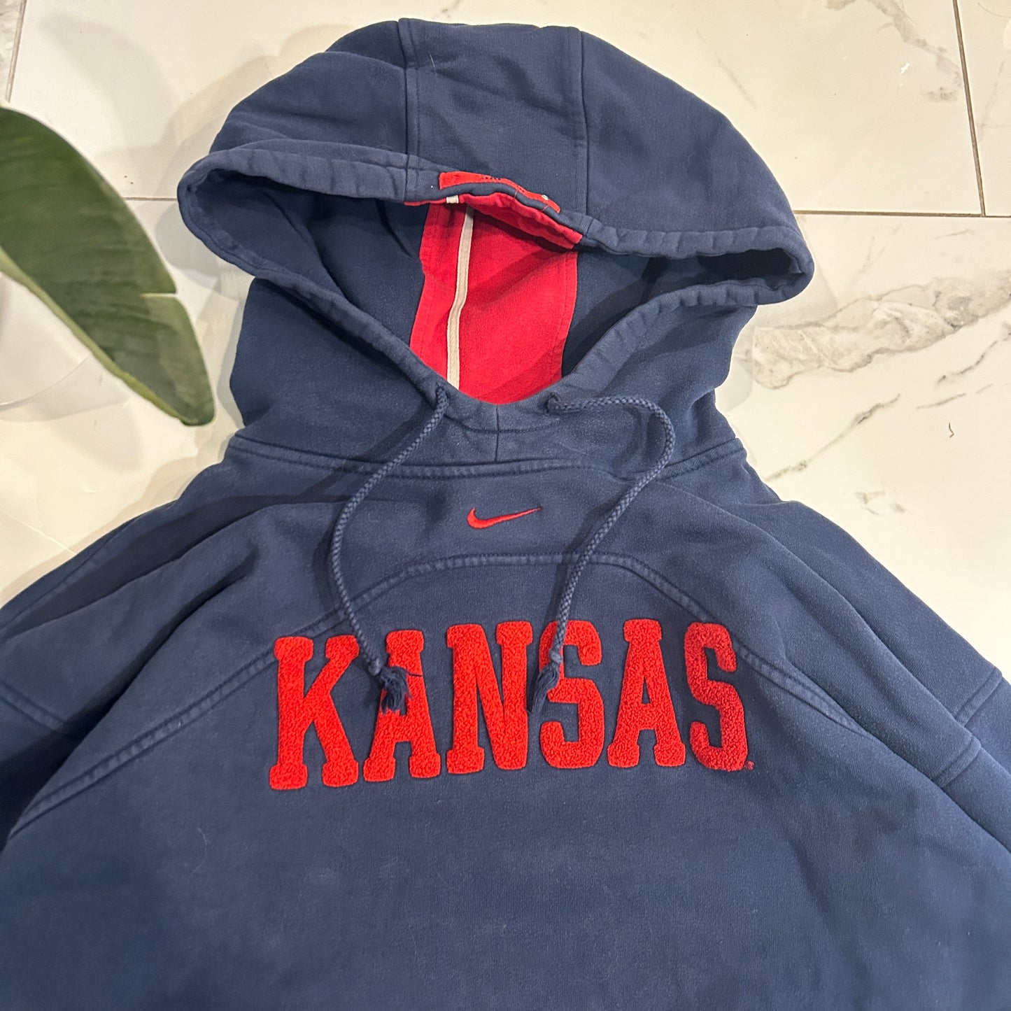 Vintage Nike Center Check Kansas Hoodie (L)