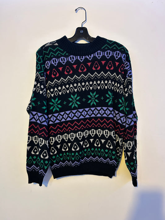 Vintage Felicia Holiday Patterned Sweater (M)