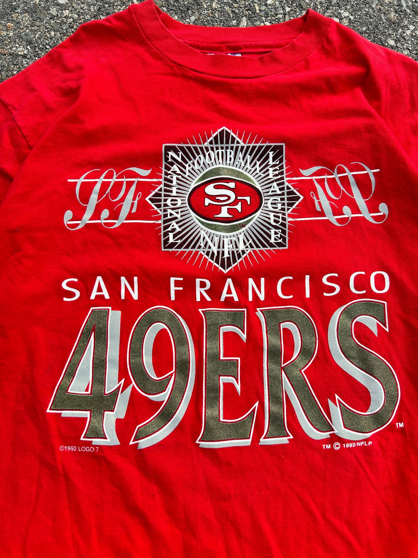 Vintage 1992 Single Stitch Logo 7 49ers Tee (XL)