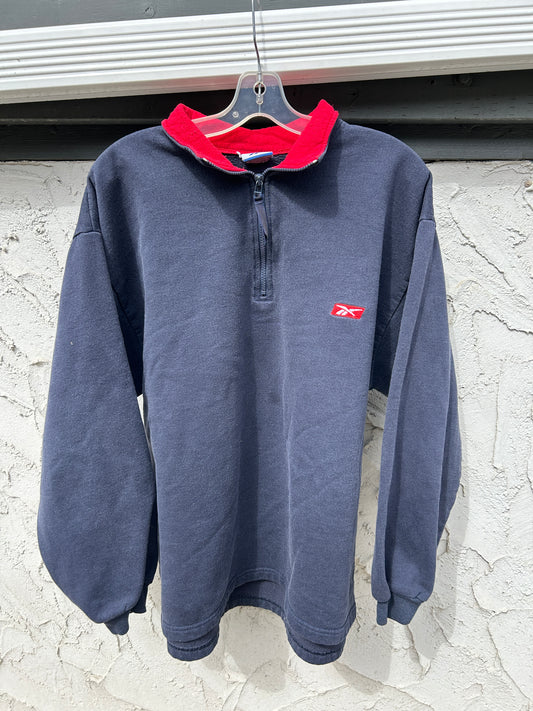 Vintage Navy Reebok Quarter Zip (L)