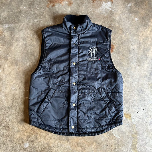 Snap Button Black Cafe Zen Vest (fits L)