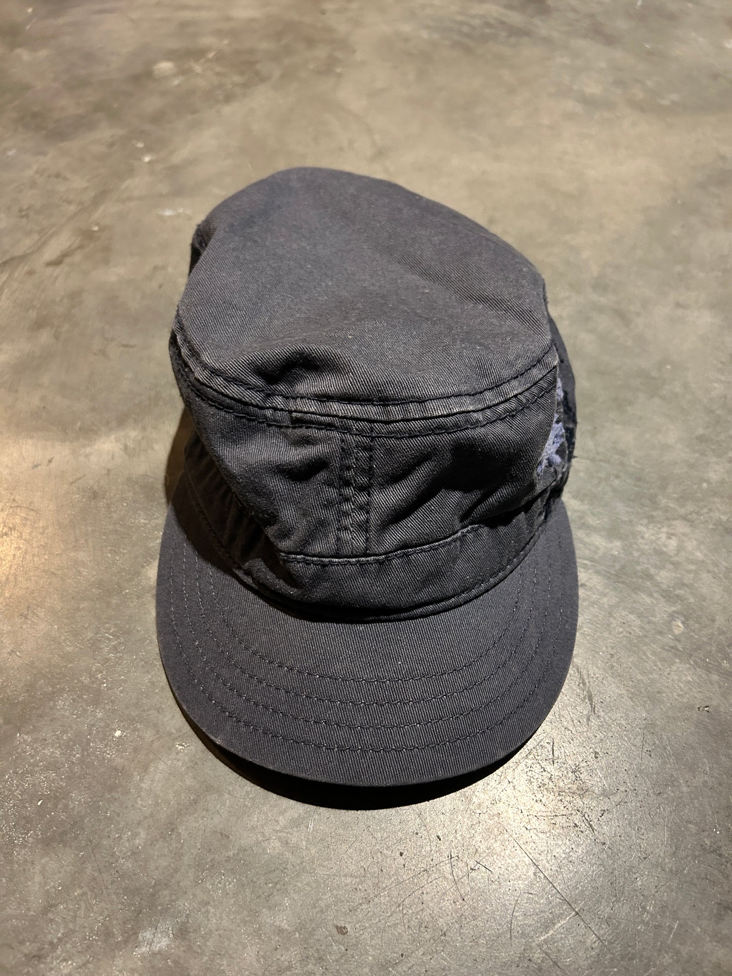 Y2K Embroidered Navy Blue Cadet Cap