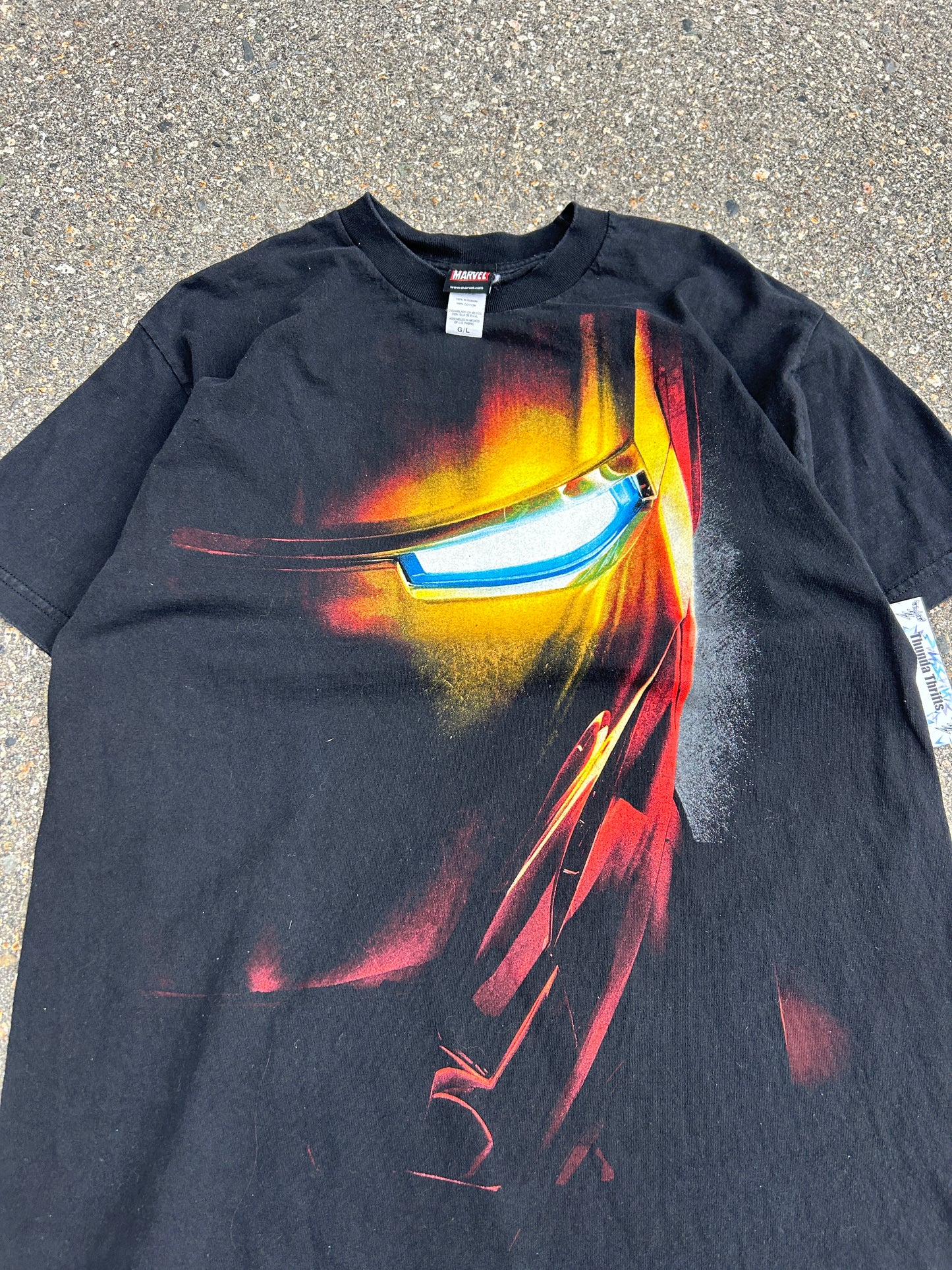 Vintage Iron Man Marvel Mad Engine Tee (L)