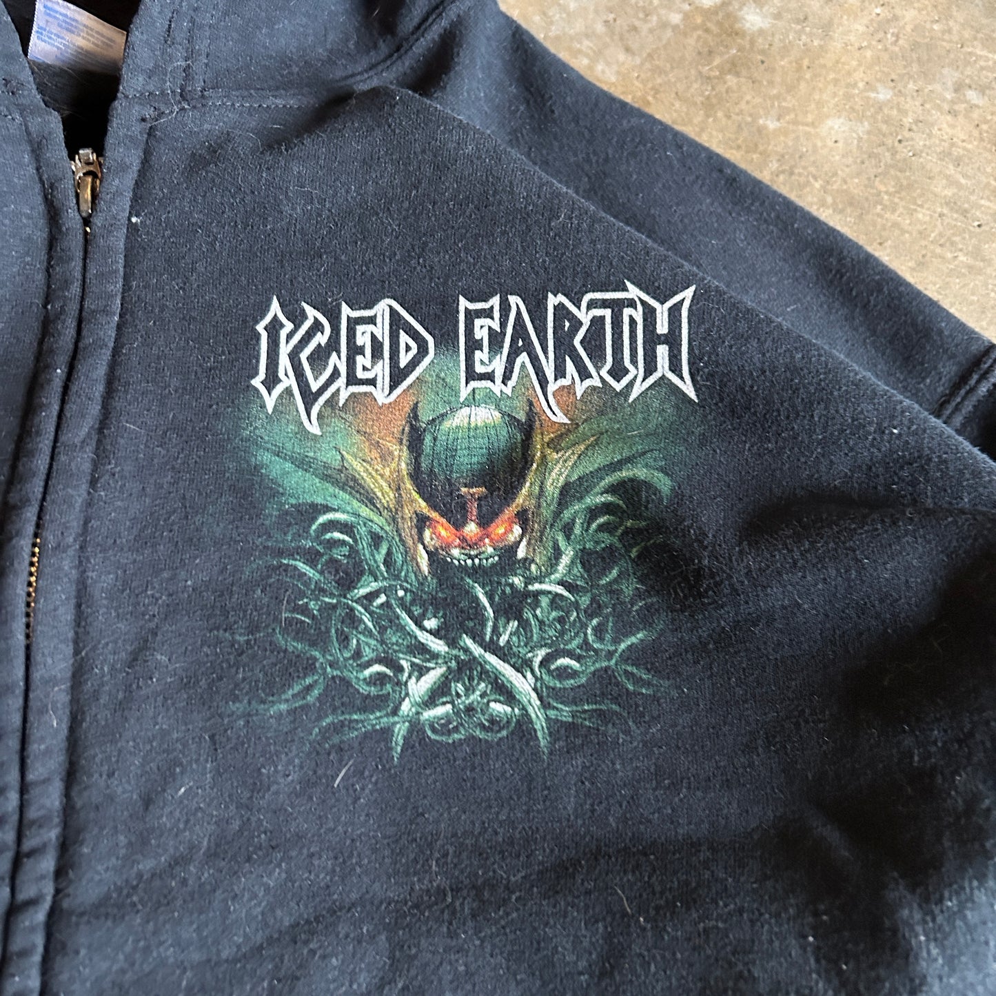 Vintage Iced Earth Dystopia Band Zip Hoodie (L)