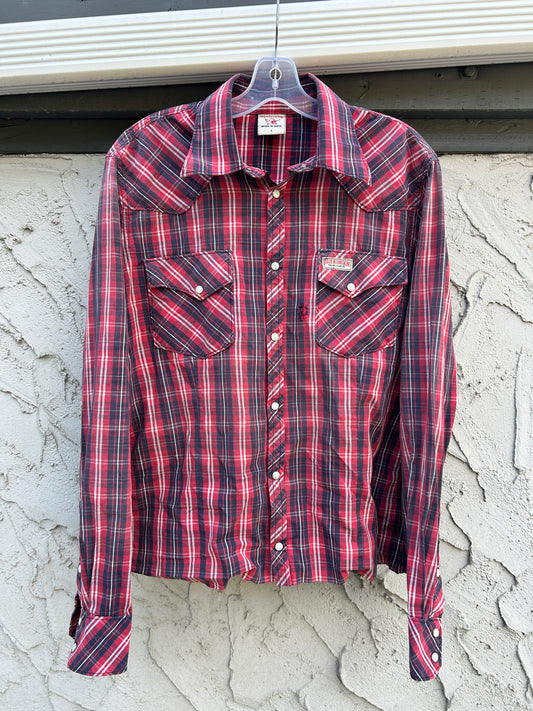 Y2K Cropped True Religion Button Up (L)