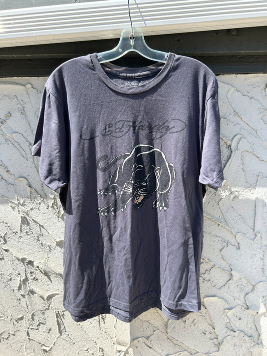 Y2K Grey Ed Hardy Panther Tee (XL)