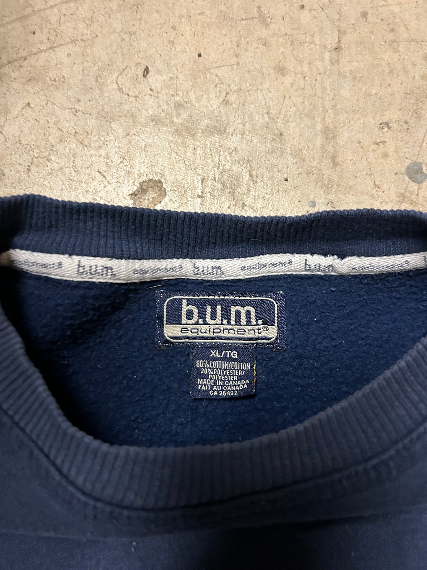 Vintage Navy Bum Equipment Crewneck (XL)