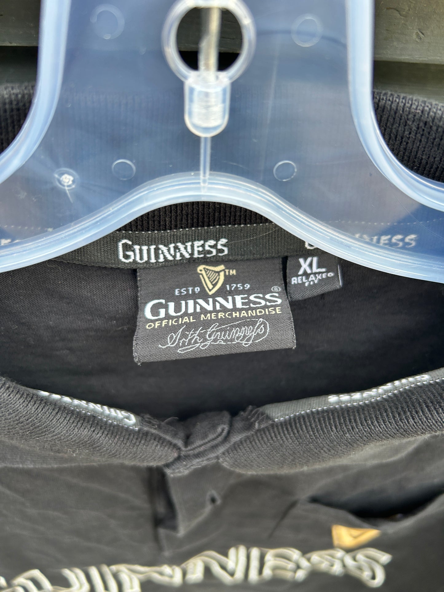 Black Guinness Polo Shirt (XL)