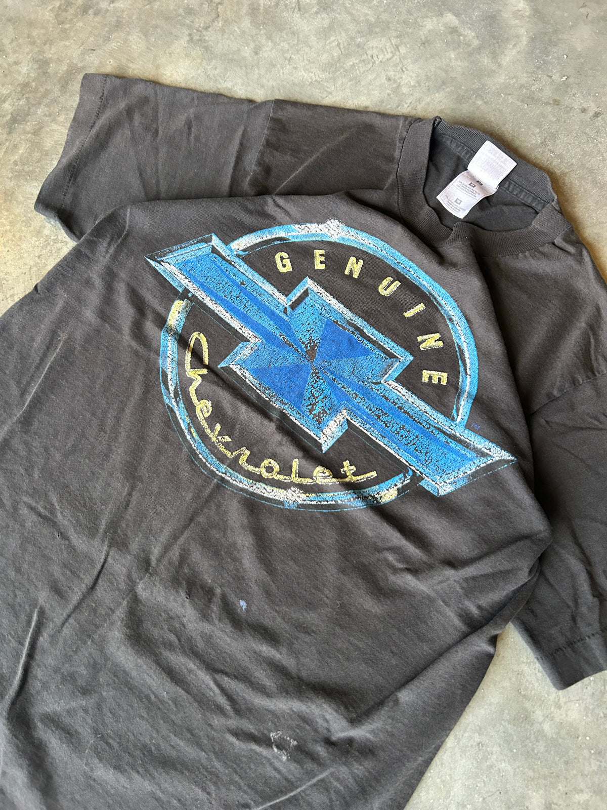 Vintage 90’s Lightning Blue Chevy Logo Tee (M)