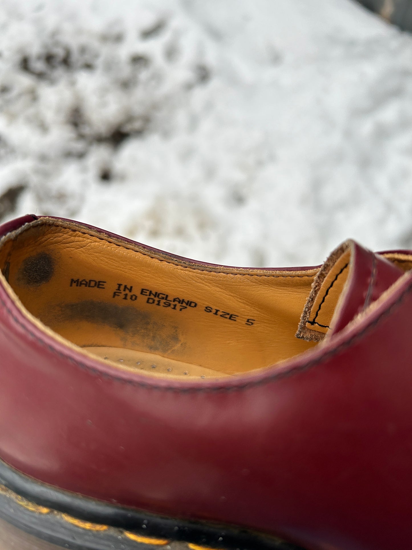 Vintage Cherry Red Low Doc Martens (5M 6.5W)