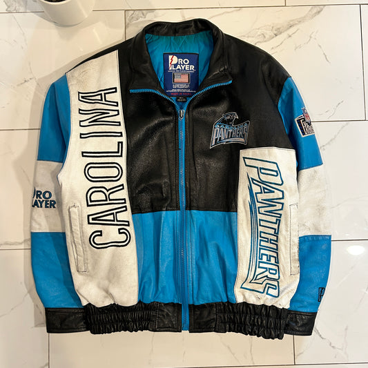 Vintage Pro Player Carolina Panthers Leather Jacket (L)