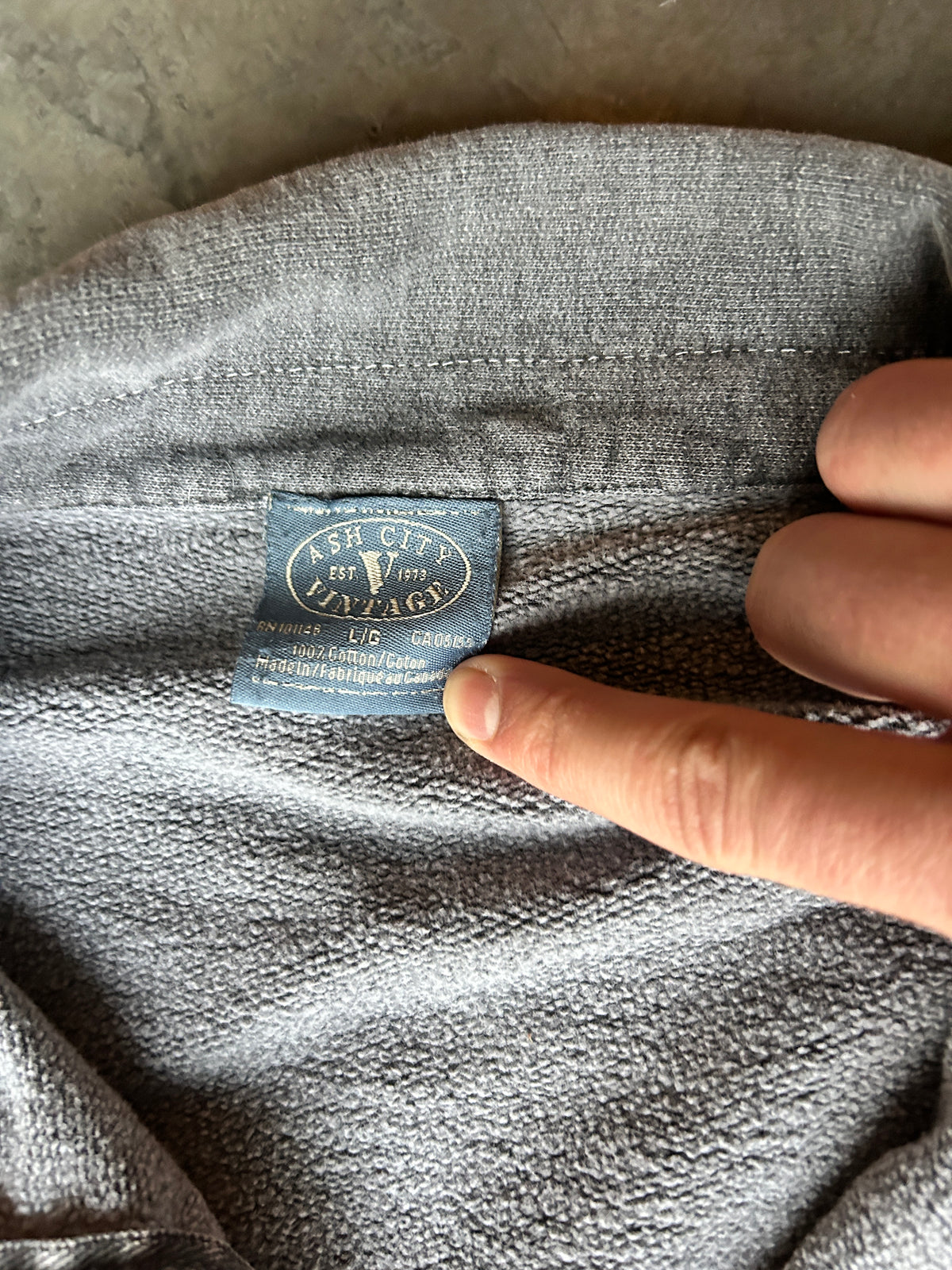 Grey Stonewash Kelowna Rockets Quarterzip (L)