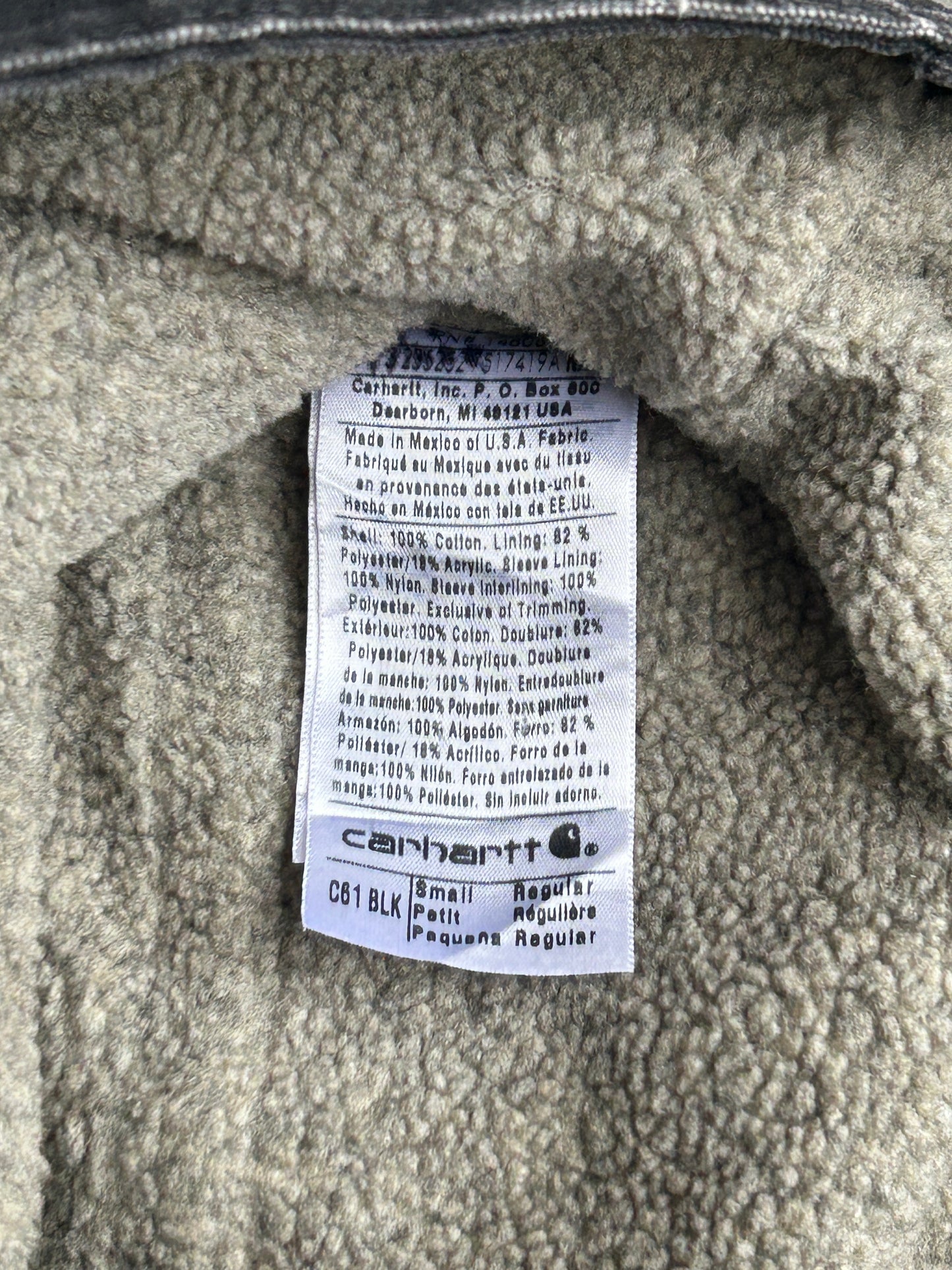 Black Carhartt Fur Lined Arctic Jacket (S)