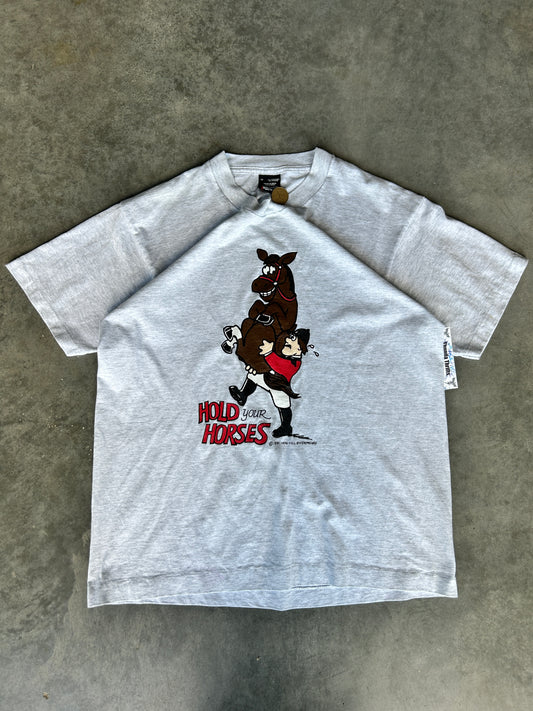 Vintage 1991 Hold Your Horses Tee (L)