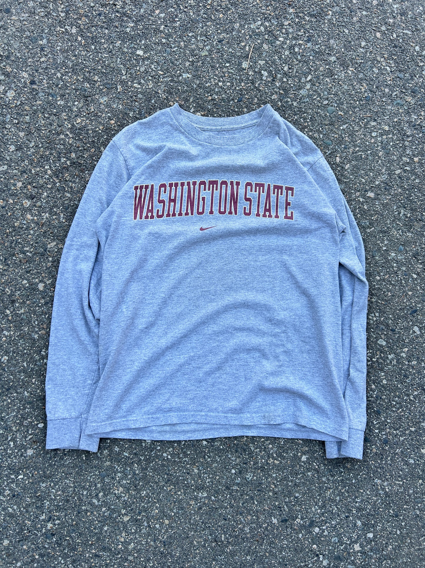 Nike Team Grey Washington State Center Check LS Shirt (M)