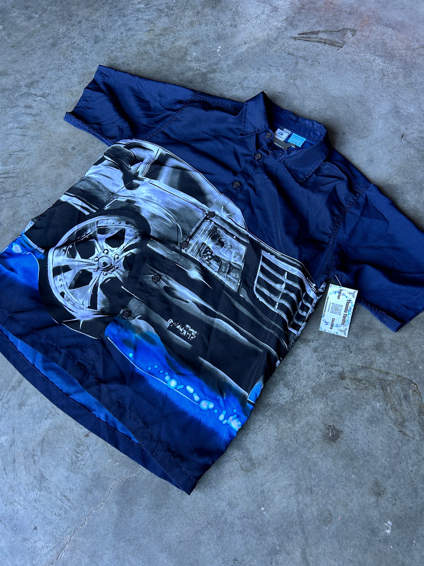 Y2K Shiny Car AOP Button Up (L)