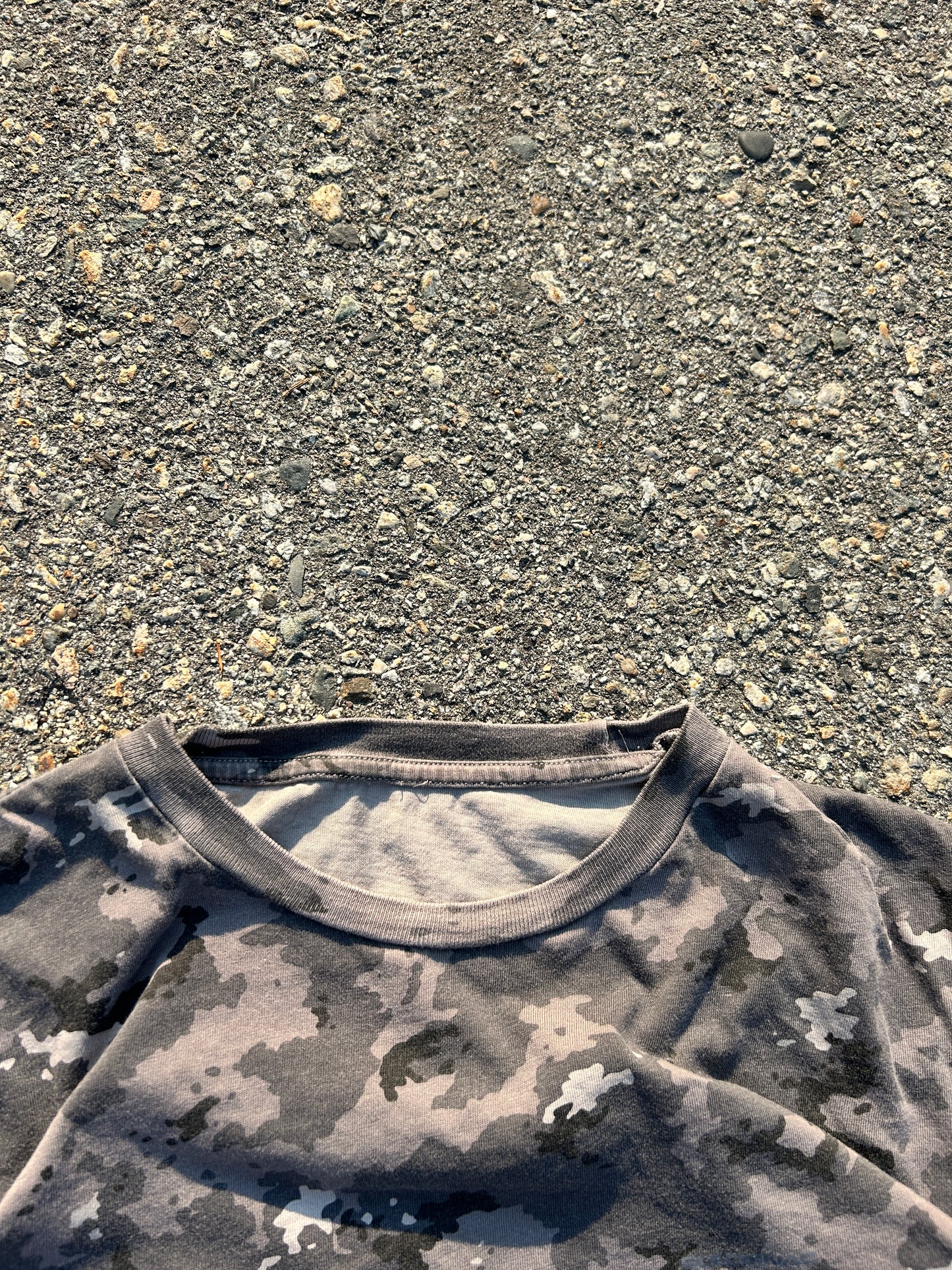 Grey Tiger Camo Blank Tee (L)