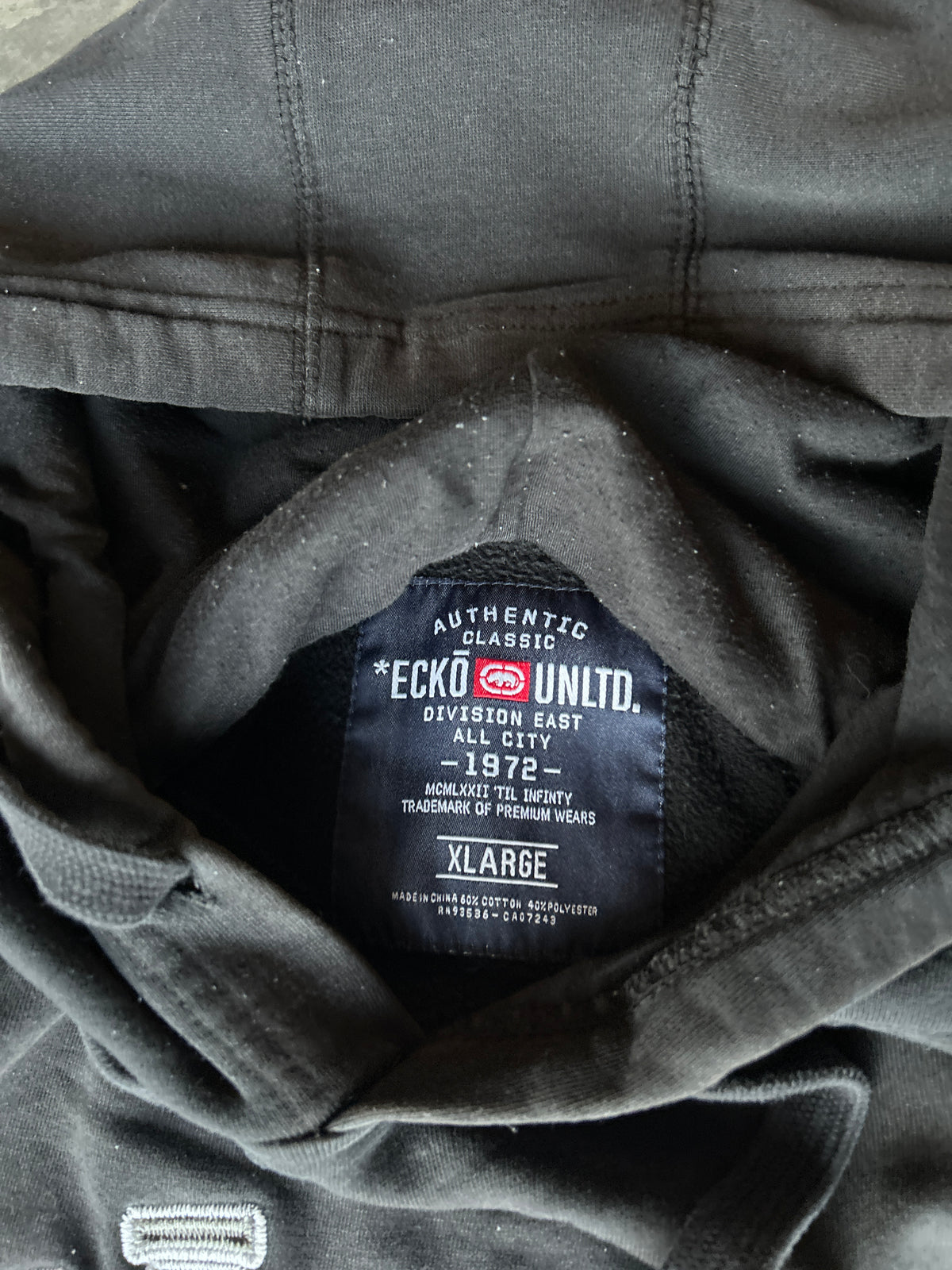 Y2K Black Ecko Rhino Hoodie (XL)