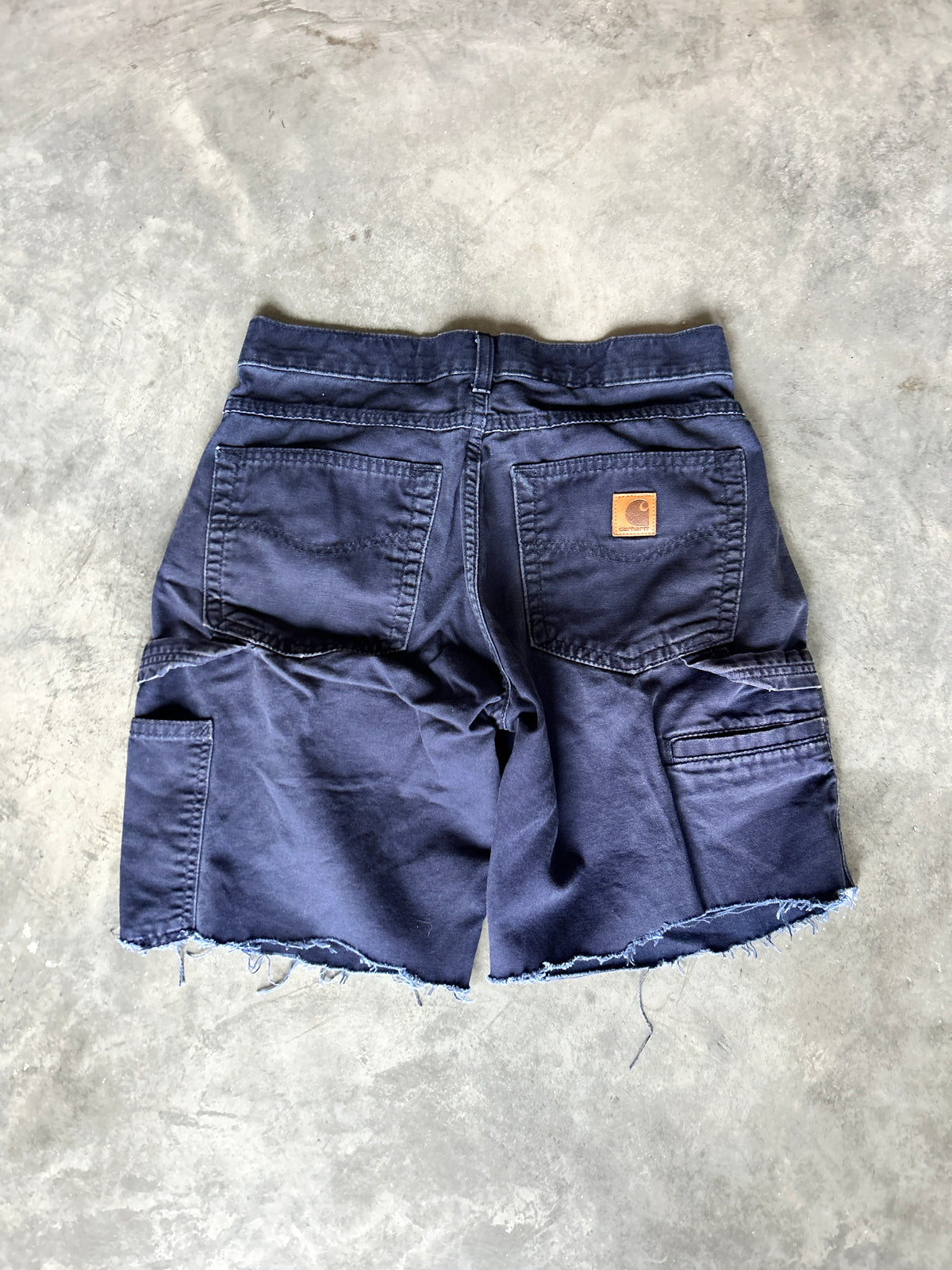 Navy Blue Carhartt Cutoff Shorts (31W)