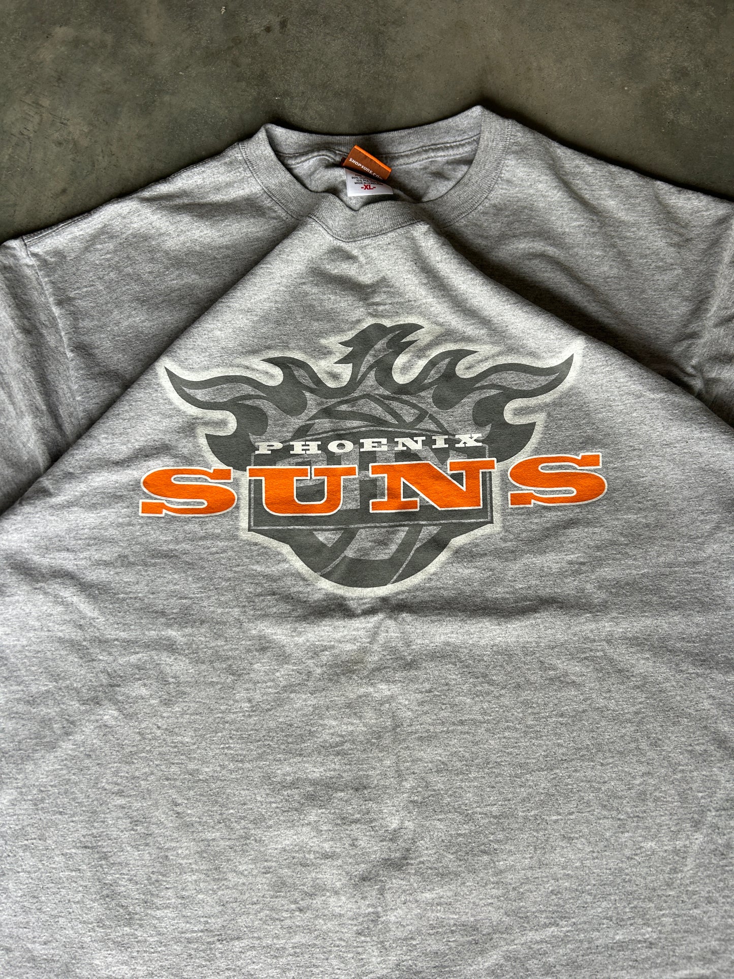 Grey Phoenix Suns Flame Logo Tee (XL)