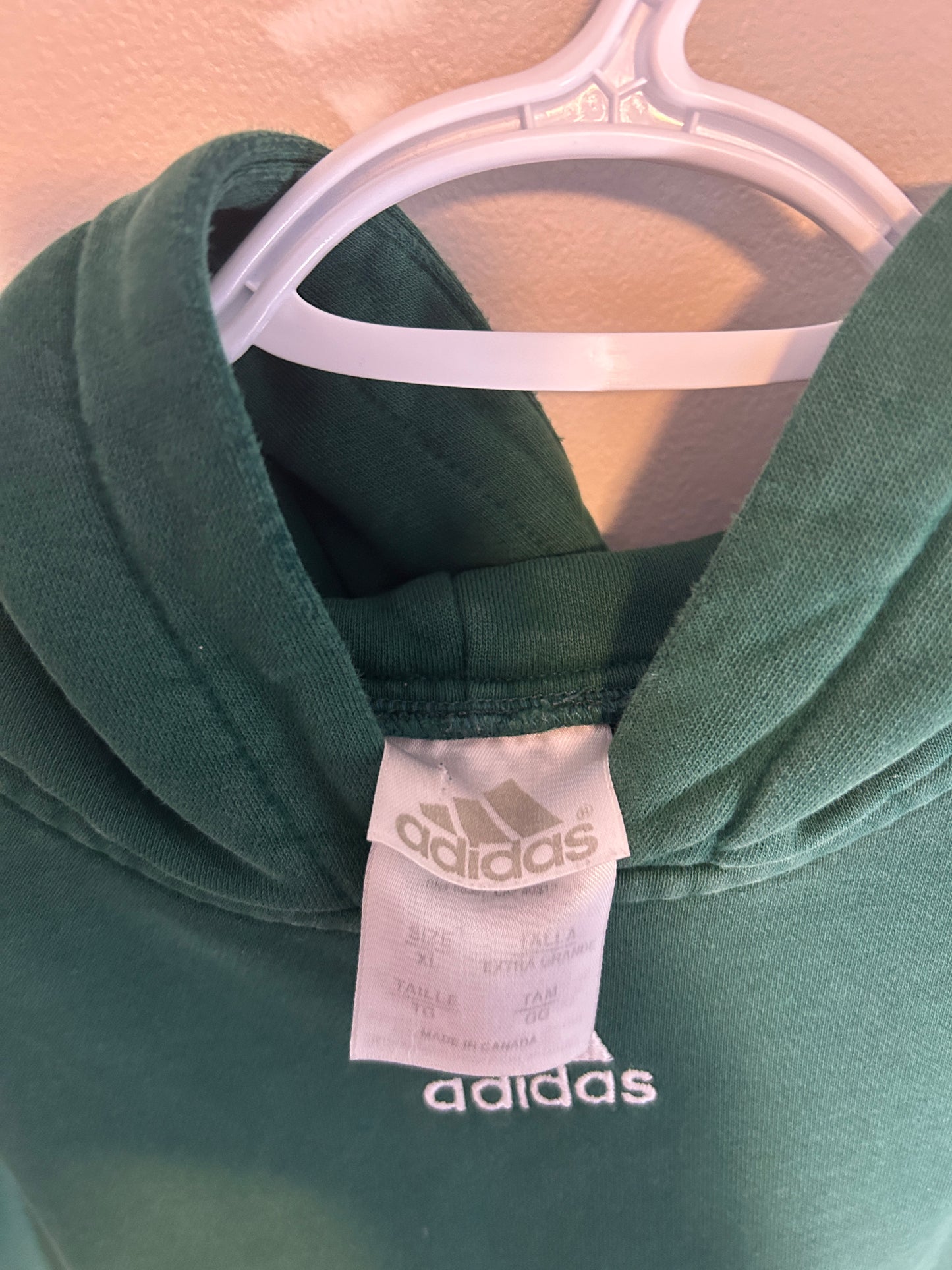 Y2K Adidas Center Logo Hoodie (L)