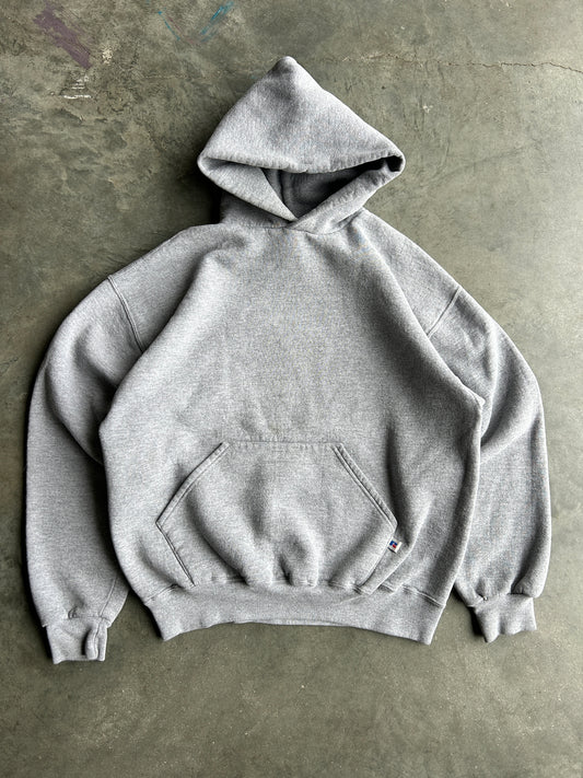 Vintage Russell Grey Blank Hoodie (L)