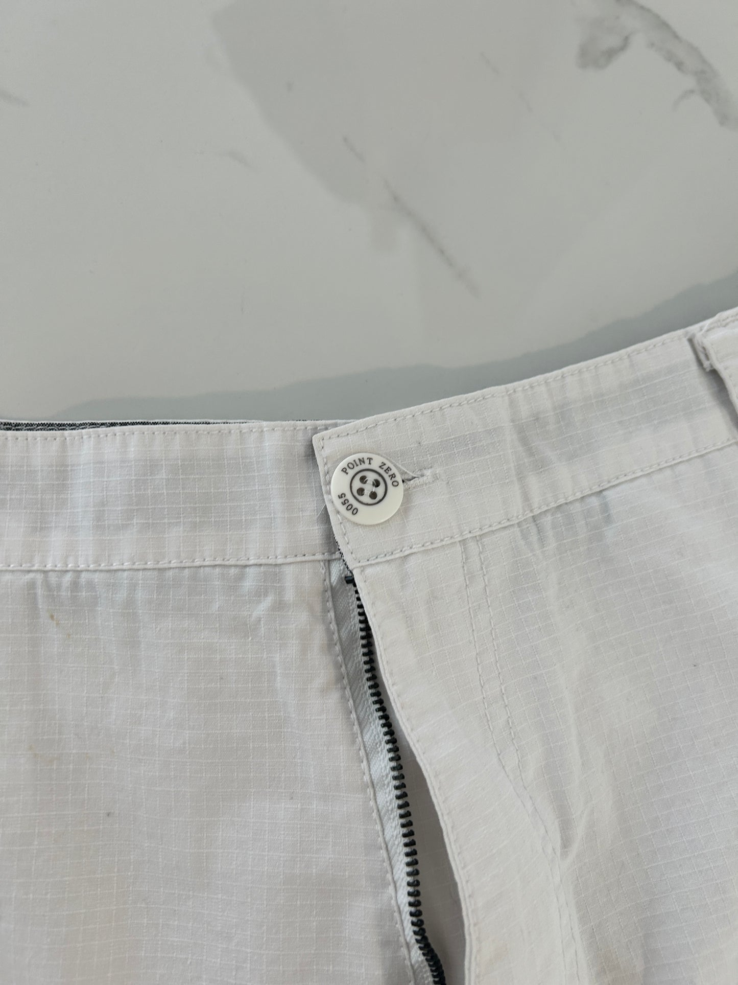 Point Zero White Cargo Pants (34x32)