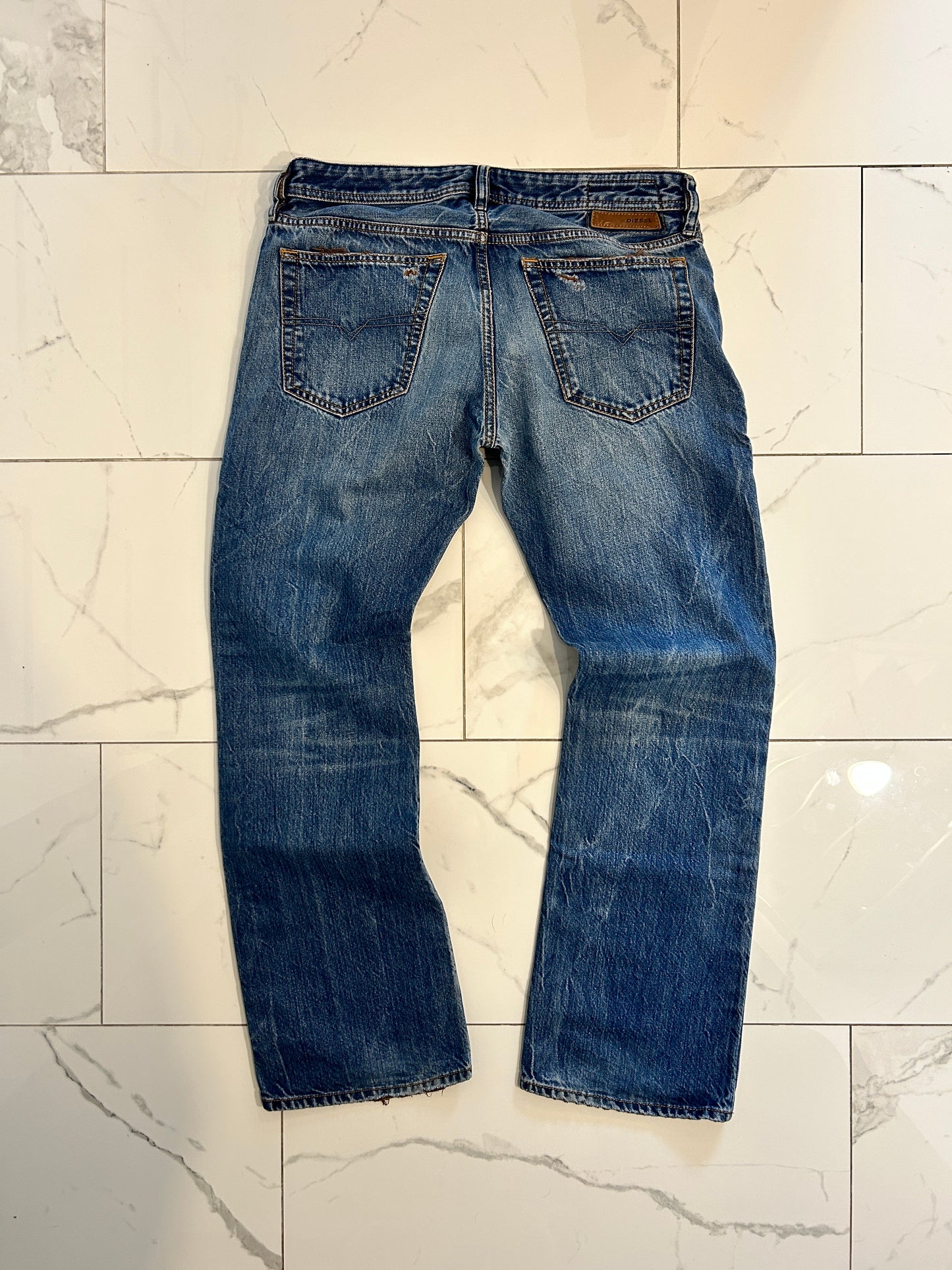 Vintage Diesel Brown Distressing Jeans (33x30)